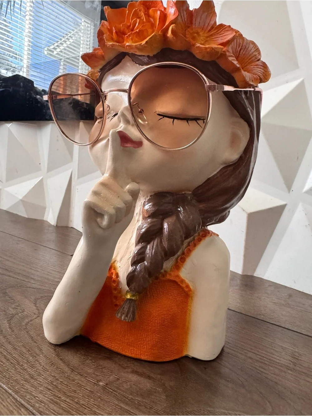 Round Metal Sunglasses Rose Gold Frame Gradient Tint Lens Boho Chic